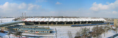 Bahnhof Fröttmaning mit Teilen des Betriebshof Nord Bahnhof Fröttmaning mit Teilen des Betriebshof Nord