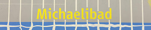 Stationsschild Michaelibad Stationsschild Michaelibad